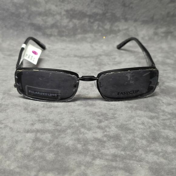 Easy Clip W T9922 Black 90W 55/17/135 Glasses & Removable Polarized Sun Clip Len - Picture 1 of 11